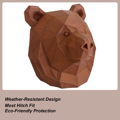 Trailer Hitch Cover Bear Head 2inch Tube Plug Insert Car Accessories Cartoon Exterior For Towing Rv Trucks Boat Vehicles Atv