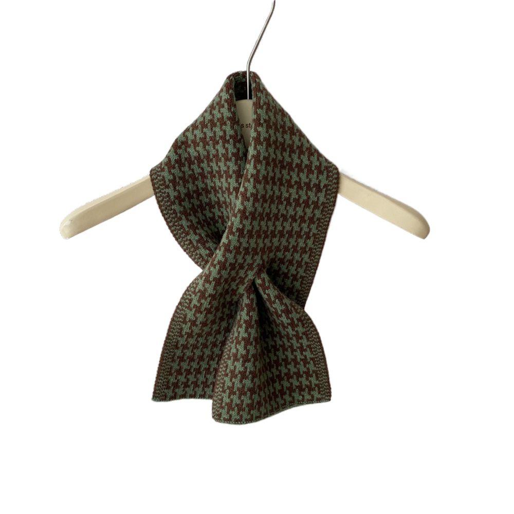 

Cross Scarf Lattice For Girls Grid Wraps Women Winter Scarves Knitted Shawls Korean Long Shawls зелёный