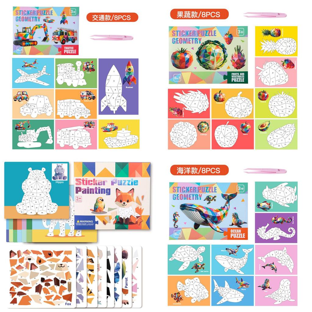 Early Education 3d Sticker Puzzle With Fine Motor Skills For Parent Child Activity