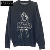 HYSTERIC GLAMOUR Black 02223NS10 VIXEN GIRL Jacquard Knit Sweater Tops S blackUsed