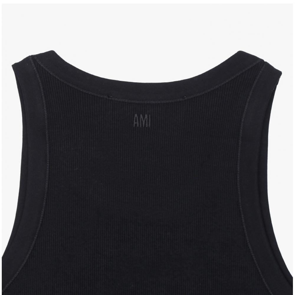 Ami Small Heart Logo Tank Top Women Sleeveless Ftp811 Je0117 045