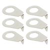 10PCS Guitar Knob Pointer Plate Potentiometer Pointer Metal Washer Electric Guitar Accessories Silver Color