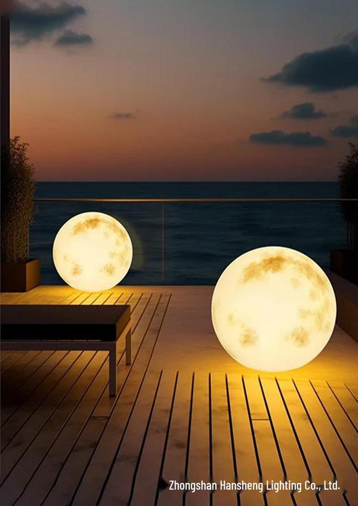 Solar-Powered Outdoor Moon Lamp: Waterproof Atmosphere Light for Gardens, Villas, and Terraces