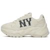 New MLB Big Ball Chunky Anti Slip Wear Resistant Low Top Chunky Sneakers Unisex Ivory White 3ASHC015N-50IVS