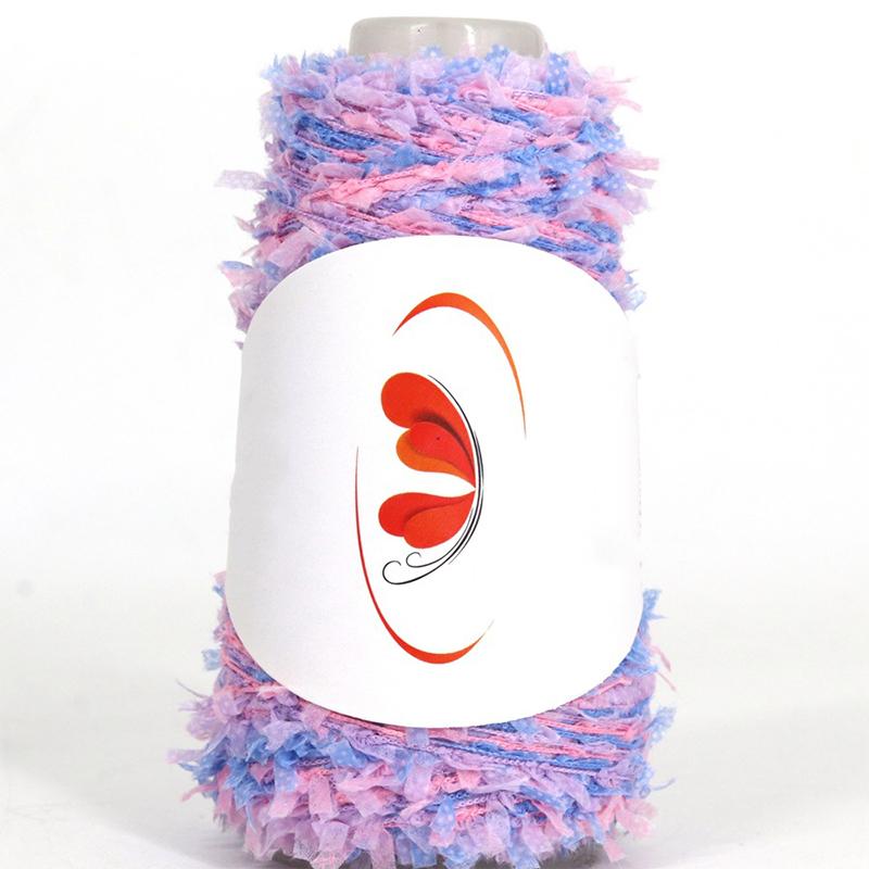 50G Rainbow Butterfly Paper Yarn Colorful Fancy Blend Partner Thread Hand Knitting Summer Baby Scarf Hat Doll Sweater Supplies