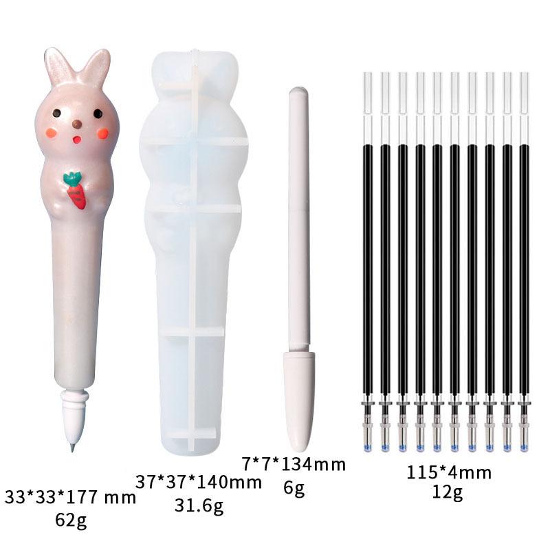 Silikonform Stift Briefpapier Epoxidform Tier Füllfederhalter Harzform Briefpapier