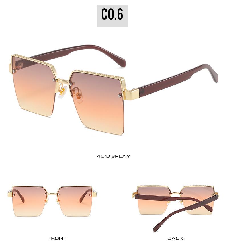 2022 Spring European & American Celebrity Square Frame Sunglasses - Milan Fashion Half-Frame