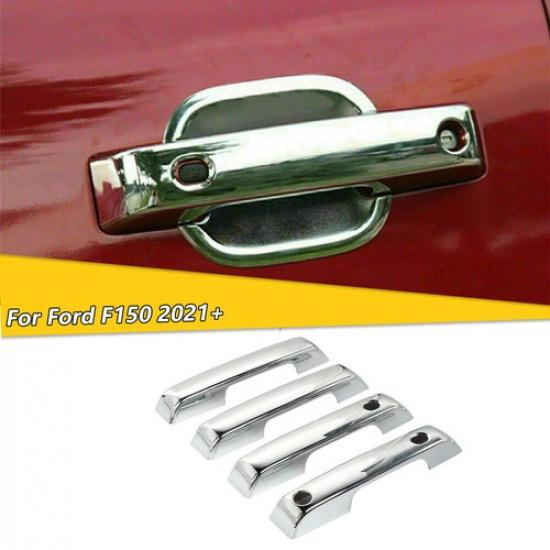Car Exterior Door Handle Cover Trim Accessories For Ford F150 + 4Door Chrome