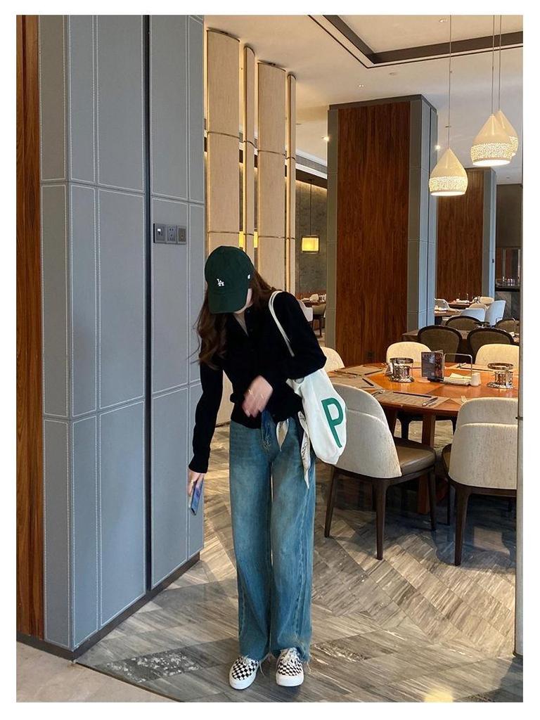 Spring & Autumn 2025 Solid Color Round Neck Slimming Knit Cardigan - Versatile Korean Style Long Sleeve Women's Top