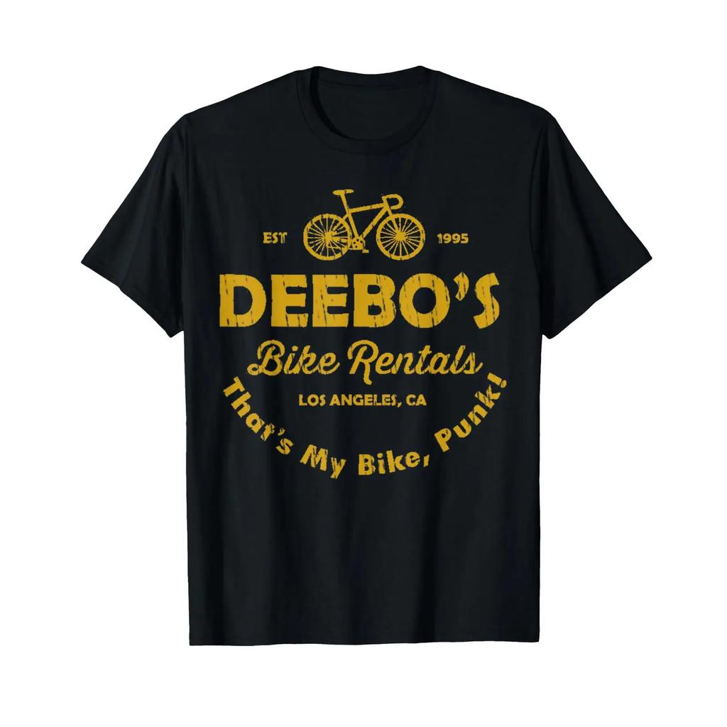 Deebos Bike Rentals Vintage Retro T Shirt Vintage Fashion Unisex Designer Clothes Top For Everyday Wear Versatile Soft