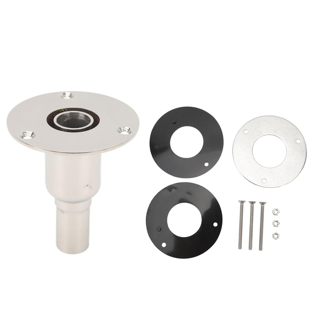 22mm Thru Hull Exhaust Skin Fitting Socket 316 Stainless Steel Tube Pipe Socket for Yachts Ship Diesel Heater Vents