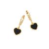 Black Heart Retro Luxury Earrings: High-End, Light Dangle Studs with Unique Design