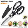 2 PCS Gadgets Scissors Multifunctional Scissors Kitchen Stainless Steel Scissors Chicken Bone Meat Fish Killing Dedicated