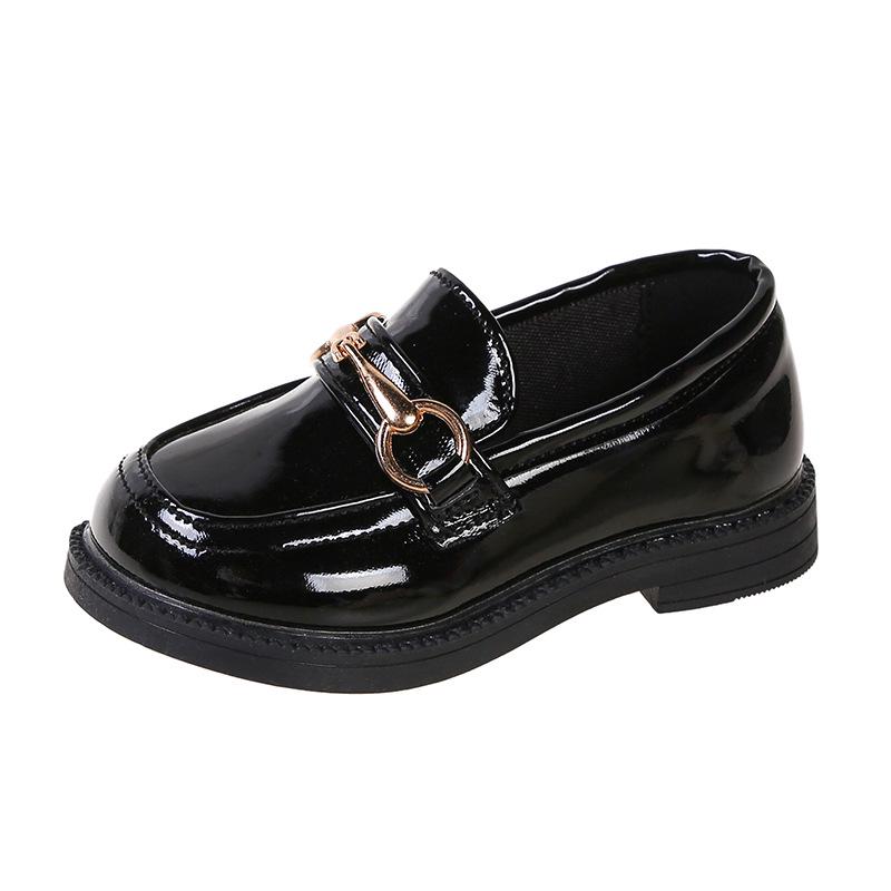Girls' Trendy Retro Leather Princess Shoes with Soft Non-Slip Soles