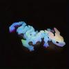 3D Printed Luminous Crystal Dragon Statue Multi-Joint Movable Desktop Art Ornament Durable Plastic Home Decoration