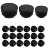 8 STKS Zwart Rond Plastic Afsluitdop Buis Pijp Inzetstuk Plug Stop Dop Voor Stoelpoot Pijp tapon tubo