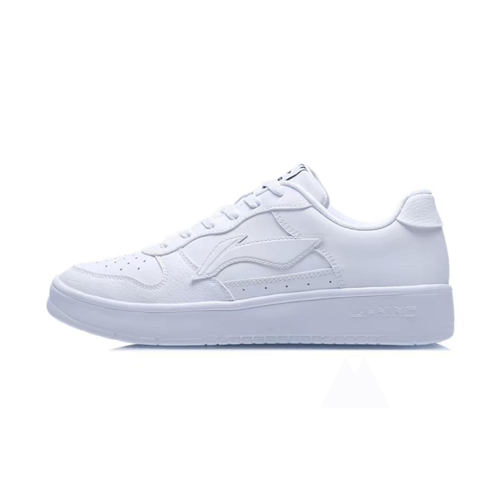 Li Ning Floating Boat Cushioning Abrasion Resistant Low Top Skateboard Shoes Unisex White AGCS419-1(Team1556-)