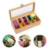 5/9 Grids Jewelry Organizer Wooden Tea Box Holder Tea Bag Storage Boxes  Kitchen Bar