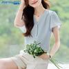 Jeanswest Women's V-Neck Short Sleeve Shirt