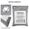 8 Couleurs   Sac Purifiant Charbon Actif Bambou Purificateur d'Odeur Désodorisant Voiture Gris