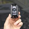 Kohlefaser-Schlüsselanhänger-Abdeckung für BMW E90 Schlüsselhülle Schutzhülle für BMW 1 2 3 3GT 4 5 5GT 6 7 BMW X3 X4 M2 M3 M4 M5 M6 Schlüsselmäppchen
