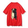 Pug Pattern Printing Tshirts UnisexWomen Lovely Cartoon Animal Tshirts Streetwear Short Sleeve T Shirts 100 Cotton High Quality