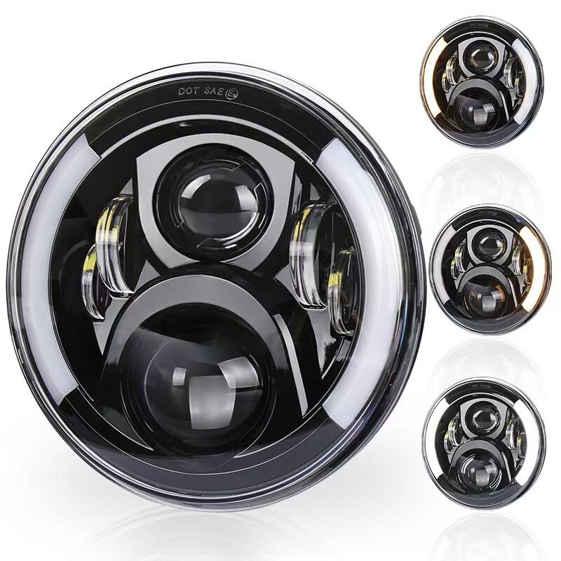 7-inch LED Headlight Assembly with Turn Signals for Harley Motorcycles
