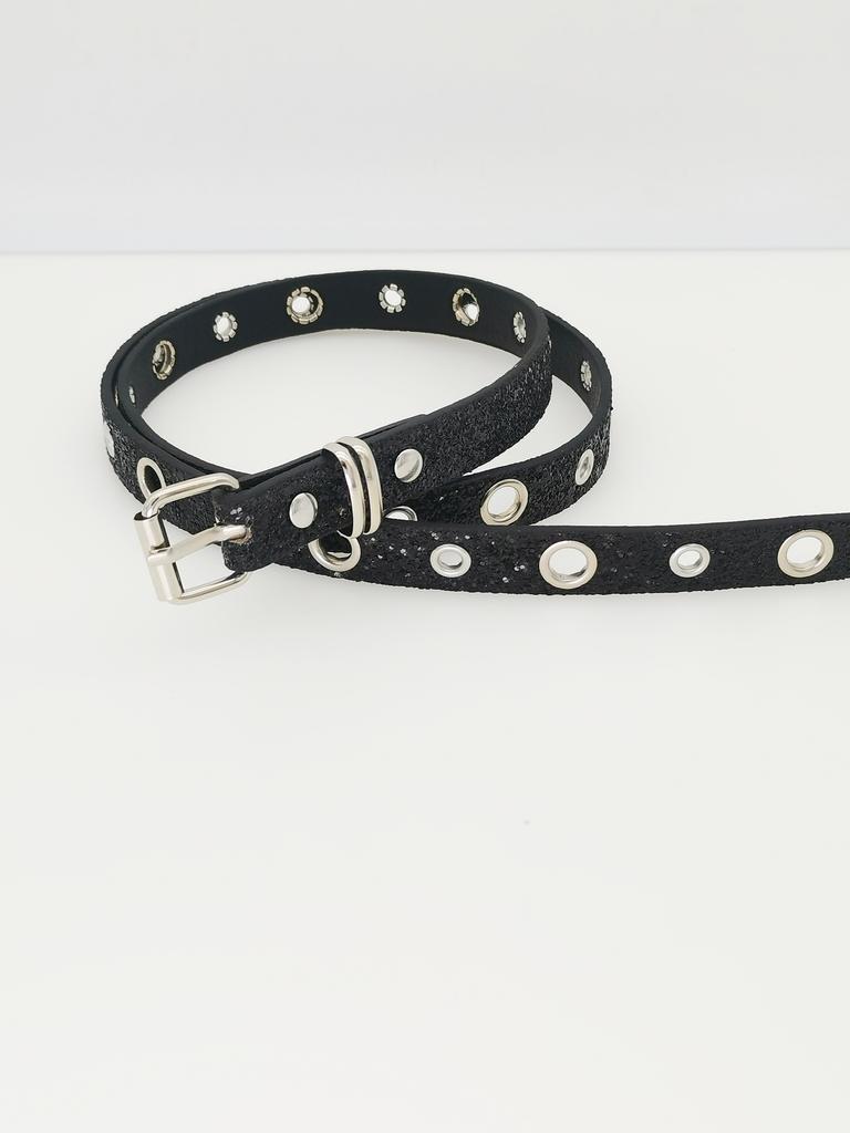 Spice Girl Belt Female Tide Eye Shiny Style Western Rhinestone Buckle Wide Belt Waist Chain