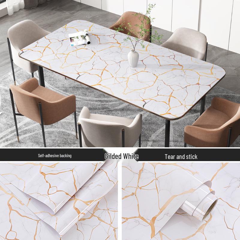 Oil-proof, Heat-resistant Waterproof Kitchen Countertop Self-adhesive Wallpaper