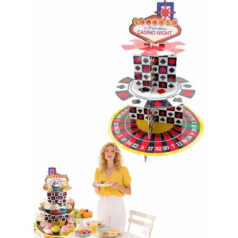 3 Tier Butterfly Cupcake Stand,Suitable for Butterfly Themes – Easy to Assemble& Reble(1Butterfly)