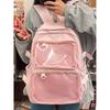 Japanese ins transparent badge pain bag backpack women's two-dimensional comic exhibition jk schoolbag student girl backpack