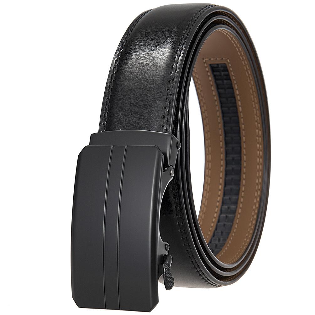 1Pcs Fashion Men, Casual Abrasive Belt, Automatic Buckle Belt Ly36-3 3051-1