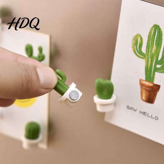 Heavy Duty Magnetic Decorations 6Pcs Potted Cactus Refrigerator Magnets Mini Kitchen Fridge Magnets Magnet Memos Notes Photos Holder Decorative