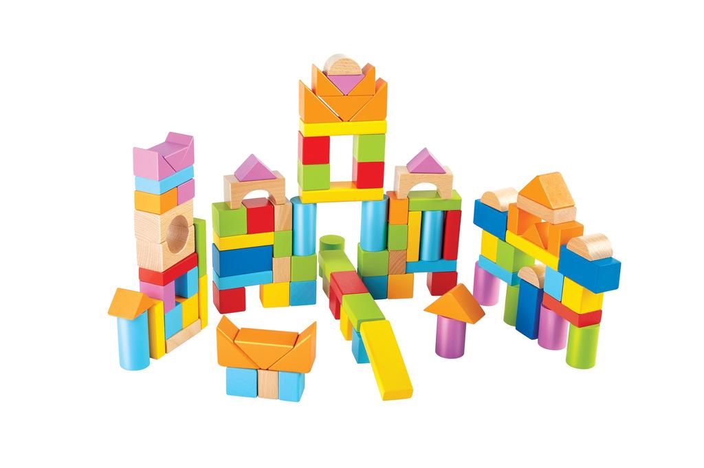 Hape Evropské barevné stavební kostky 101 E8247