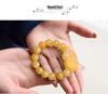 Natural Xinjiang Golden Silk Jade Pixiu Bracelet - Gobi Yellow Jade Protector