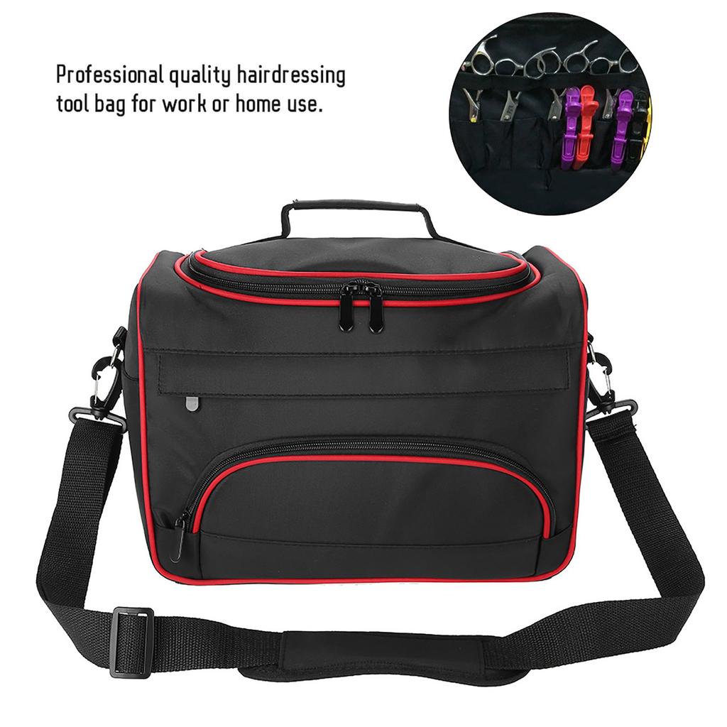 Large Capacity Pro Hairdressing Hair Equipment Salon Tool Carrying Bag Travel Storage Black