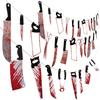 Halloween Decoration Blood Knife Pulling Flag Broken Hands And Feet Pull Flower Blood Handprint Cordon Bat Pulling Flag Banner Blood Halloween