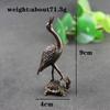 Copper Collection Red-crowned Crane Incense Burner Home Decor Small Ornaments Retro Brass Animal Miniature Sculpture Desktop
