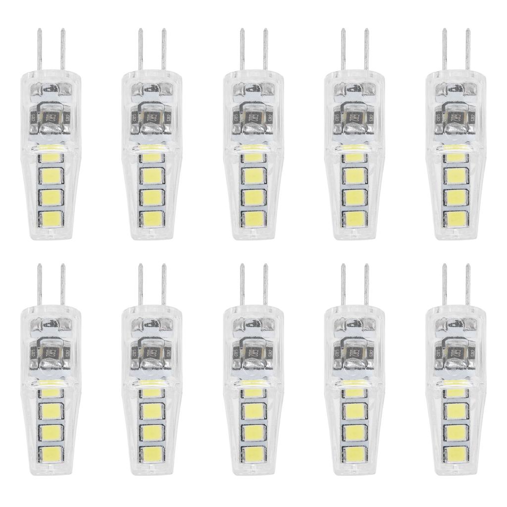 10Pcs G4 8LED Light 2835 Lamp Chips 2W 360 Angle PC Lamp Bulb for Home Office 220V