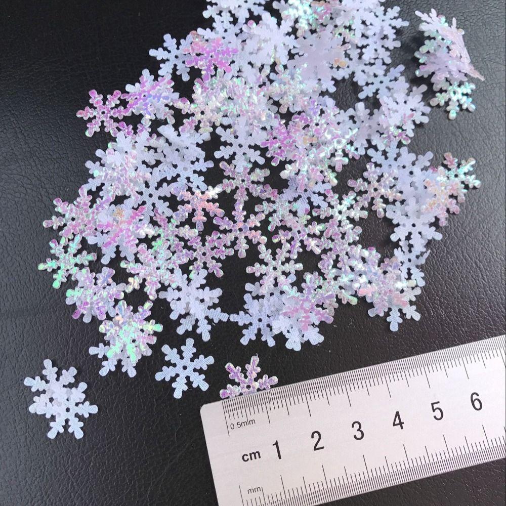 Multi-color Christmas Snowflakes Confetti Glitter Snowflake Sequins Artificial Snowflakes  Party