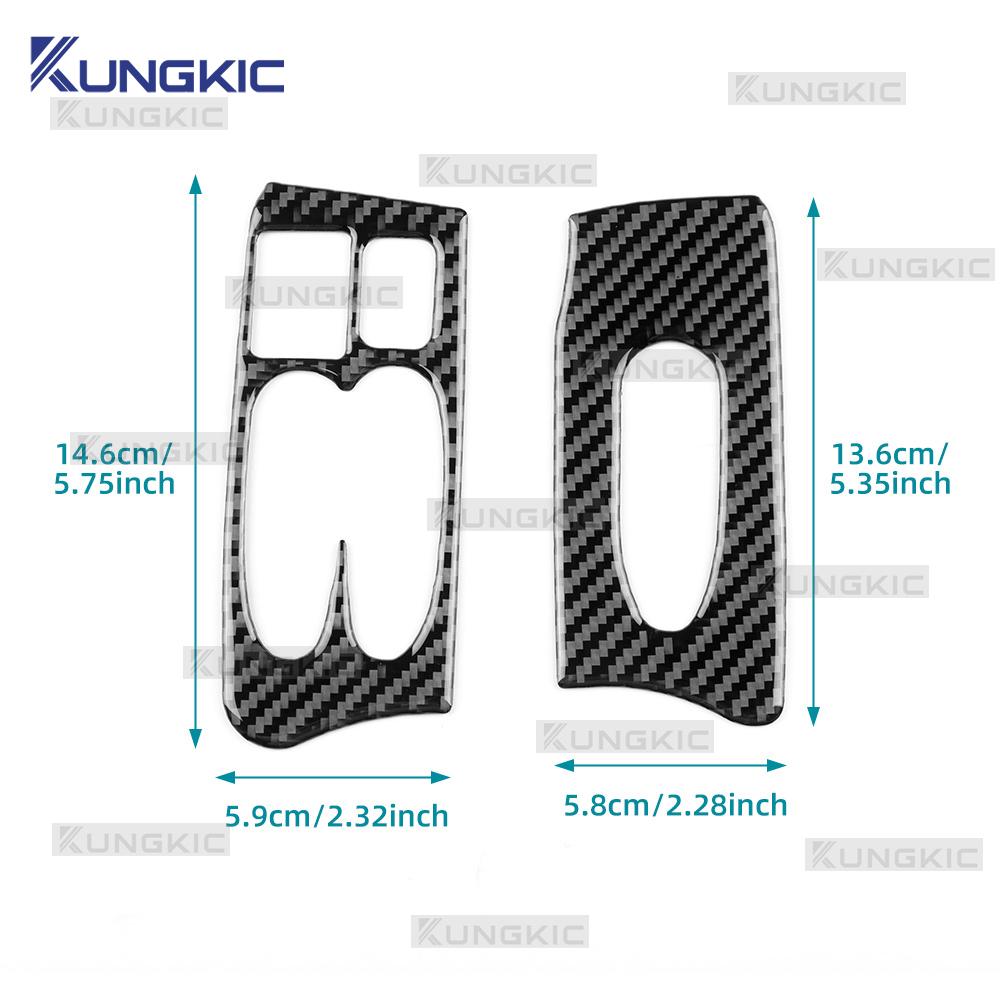 Sticker For Honda CRZ CR-Z ZF1 2010 2011 2012 2013 2014 2015 2016 LHD RHD Real Soft Carbon Fiber Car Window Lift Button Panel