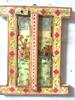 Handmade Wooden Inlay Window: Indian Folk Art Wall Decor