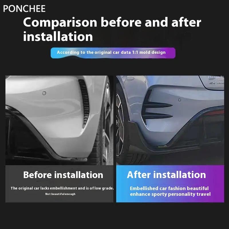 For Byd Seal Ev 2023-2024 Rear Blade Trim Rear Bars Cover Corners Car Exterior Decoration Strip Para Auto Tool Trim Modification
