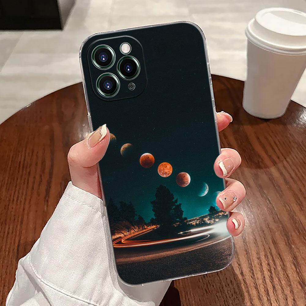 Sky Space planet Moon Stars Universe Case For Apple iPhone 17 16 15 14 13 12 11 Pro Max 16 Plus 16E 17Air Case 17Pro Phone Cover