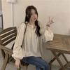 French Style Retro Puff Sleeve Blouse Women Korean Fashion Spliced Ruffles Chiffon Shirt Ladies Elegant Chic Design Shirts