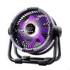 USB Camping Digital Display Fan Shielded Grille Desk Personal Gray