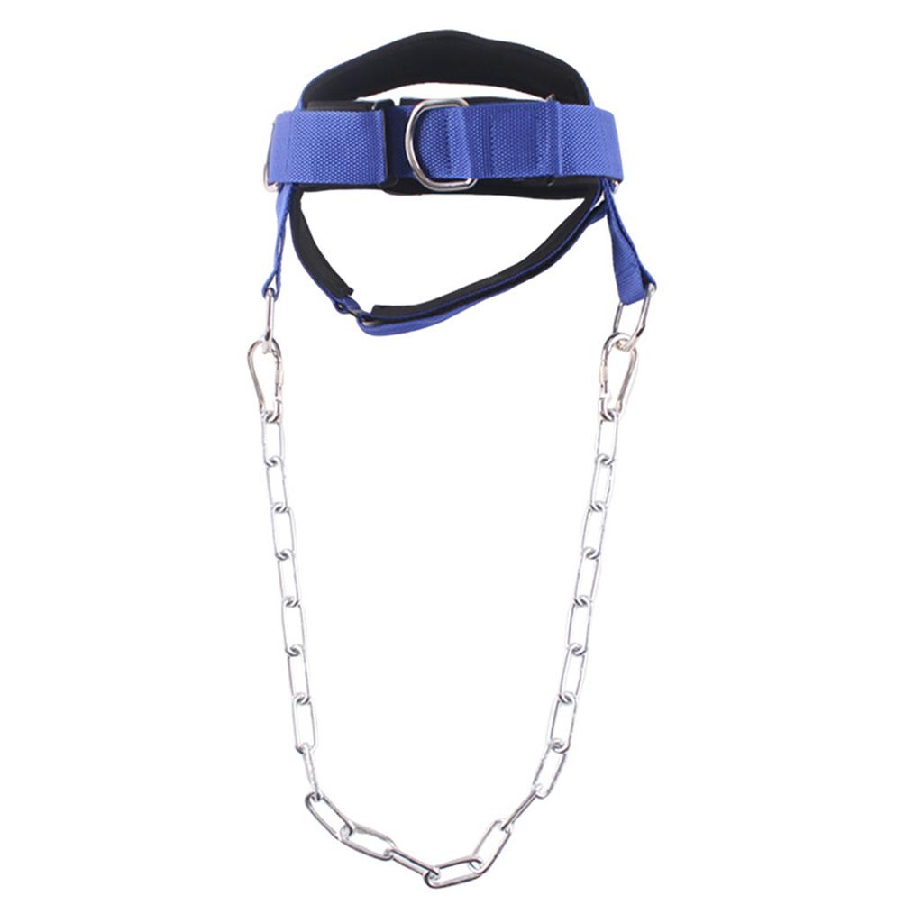 Fitness Neck Harness Weight Lifting Training Exerciser Head Harness Exerciser with Steel Chain Boxing Trainer Equipment