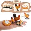LC JoyCre Life Cycle of Chicken Toys Realistic Farm Animals Life Cycle Figurines Set Preschool Animals Figures Eduactional Project Diorama Model Toy