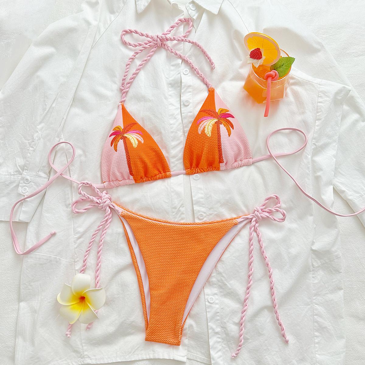 

2024 Coconut Tree Fashion Bikini Large помаранчевий
