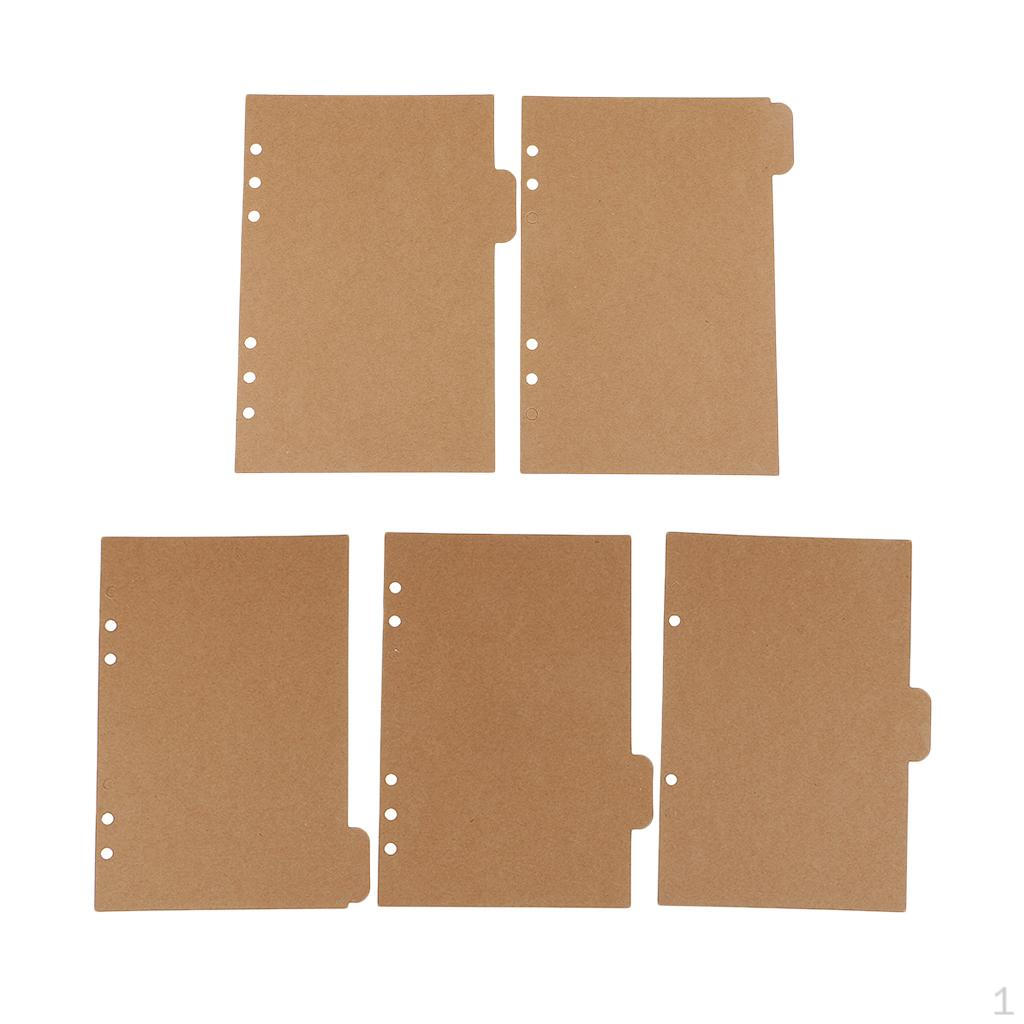 5 Piece A5 Kraft Paper Planner Notebook Brown